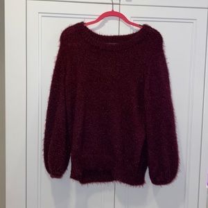Maroon Polyester Sweater, SIZE S